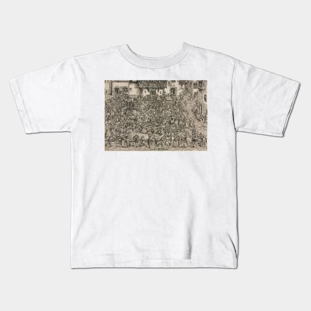 A Tournament by Lucas Cranach the Elder Kids T-Shirt by Classic Art Stall